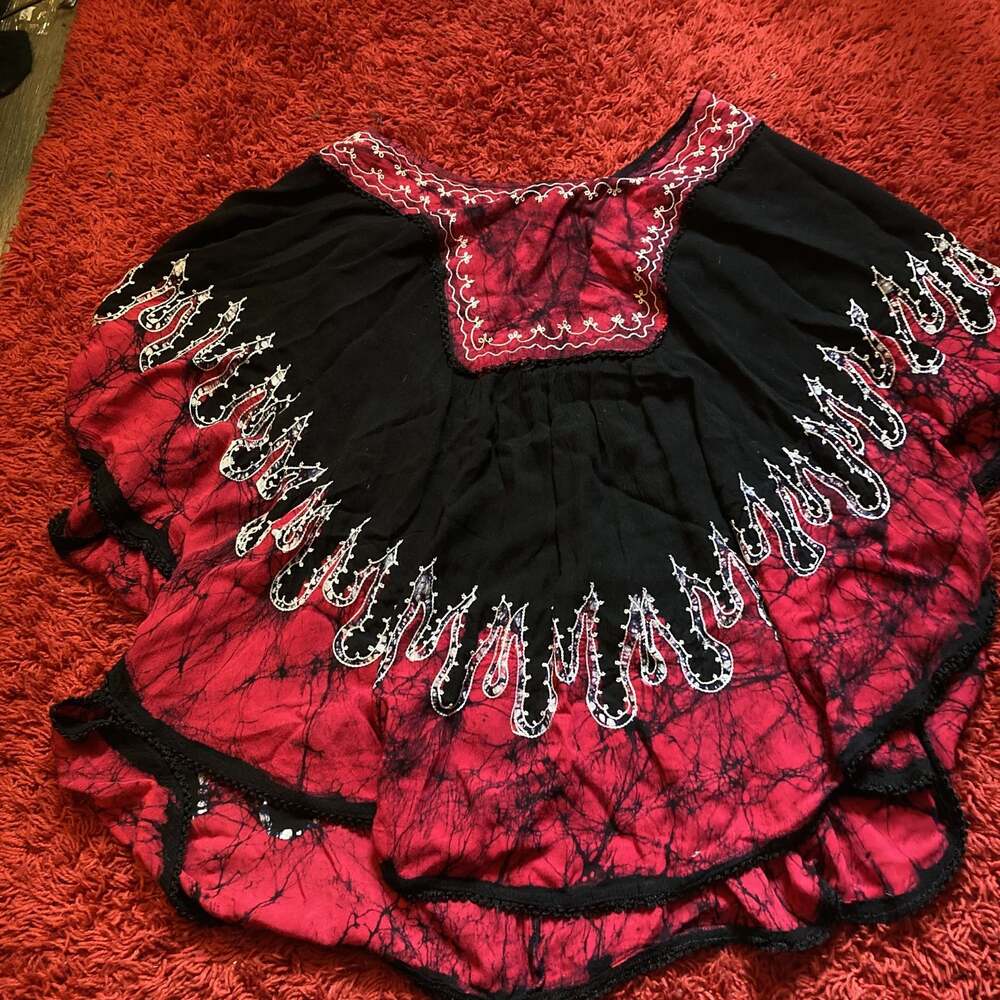 Wevez Plus Size 40 Inches Long Tribal Fusion 25 Yard Skirt